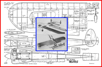 Model Airplane Plans (UC): MARS 51'' Stunt for .29-.35 Engine by Bob Palmer