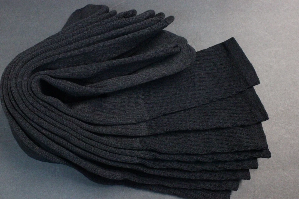 4 pares de botas hasta la rodilla de tubo largo de 23 pulgadas calcetines negros lisos HOMBRE/MUJERES Foto 4 de 4