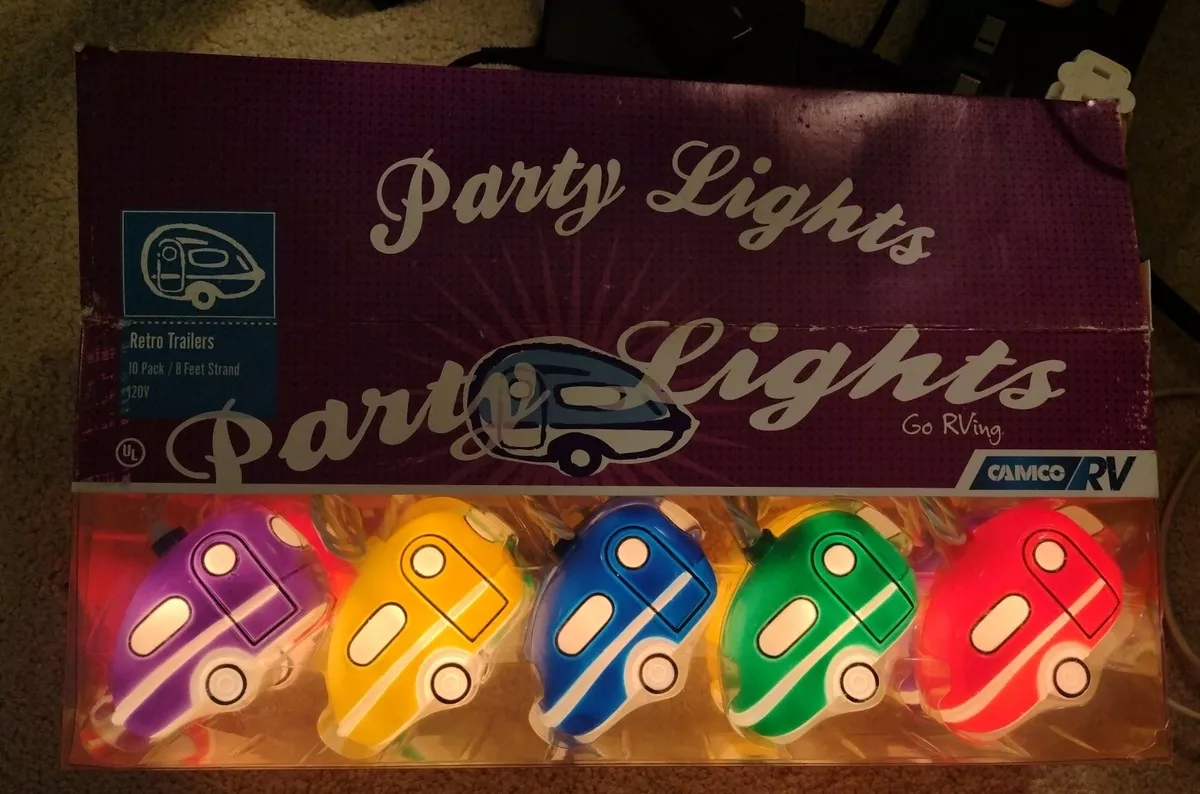 Retro Travel Trailer Party Patio Light for Camper RV Camping