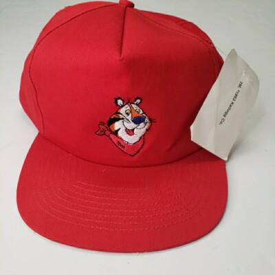 NWT NOS Vintage 90s Tony the Tiger Kellog's Frosted Flakes Snapback Hat Red
