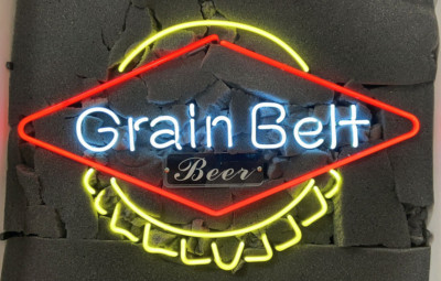 Grain Belt Beer Neon Sign Lamp Light Hanging Nightlight Decor Man Cave LA 24x20