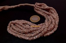 RHODONITE SQUARE 4-4.5MM SMOOTH HEISHI CUT LOOSE GEMSTONE BEADS 16"INCH 1 STRAND