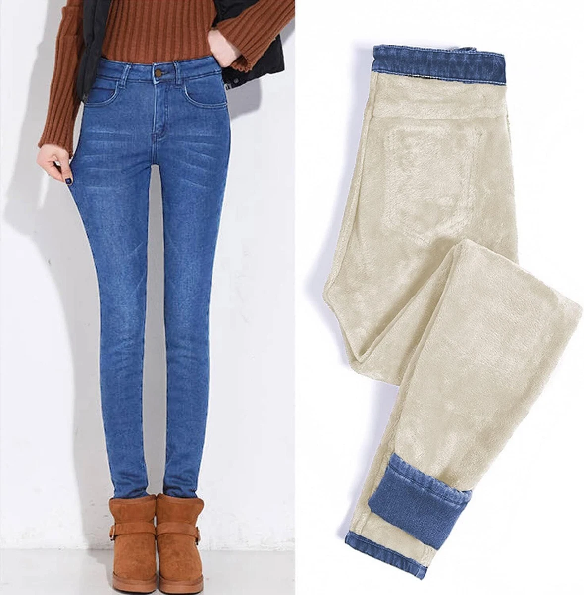 Thermal jeans clearance womens