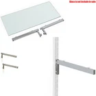 NEW CHROME GLASS SHELF BRACKETS + SUCTION PADS FOR TWIN SLOT UPRIGHT IN 5 SIZES