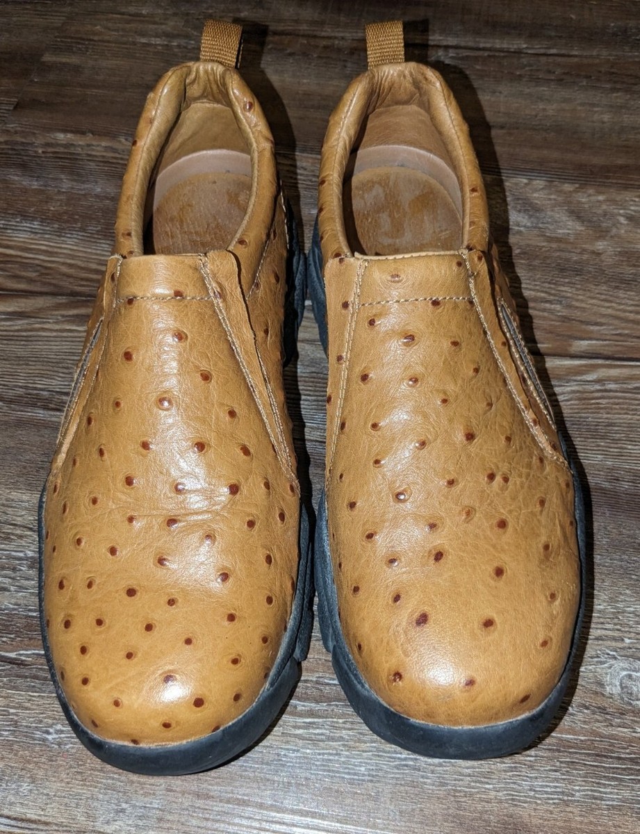 Roper Performance Slip On mens faux ostrich shoes size 7.5  display picture 1