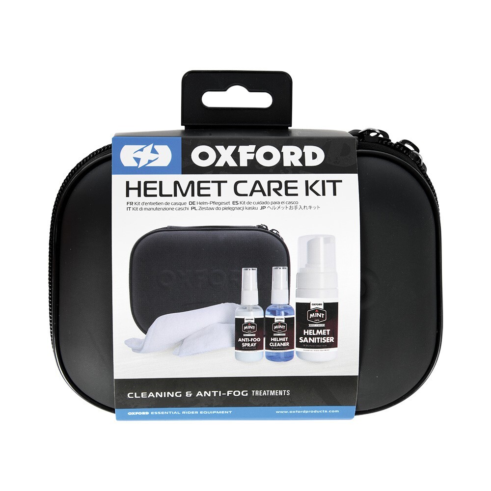 Kit de voyage pour le nettoyage des casques moto lors de vos road trips
