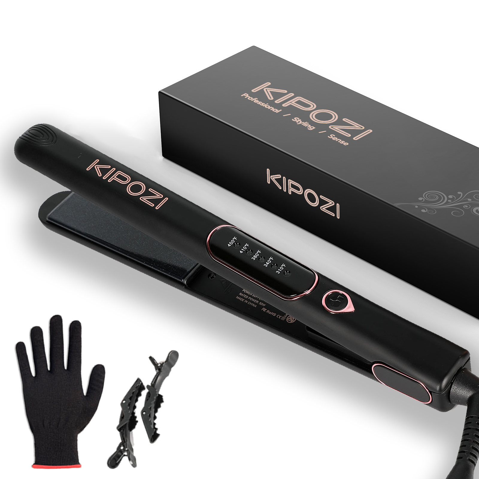 KIPOZI Hair Straightener 2 in 1 Flat Iron Curler Ceramic Styling Tool 1