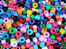 Pony Beads 300pc Opaque Mix Asst Size DIY Jewellery Bracelets