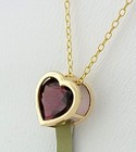 GENUINE 0.72 Cts GARNET SLIDE PENDANT 14K GOLD - Free Certificate Appraisal -NWT — photo 9