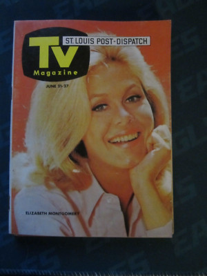 Post Dispatch Magazine Regional TV Guide Jun 1970 Elizabeth Montgomery Bewitched