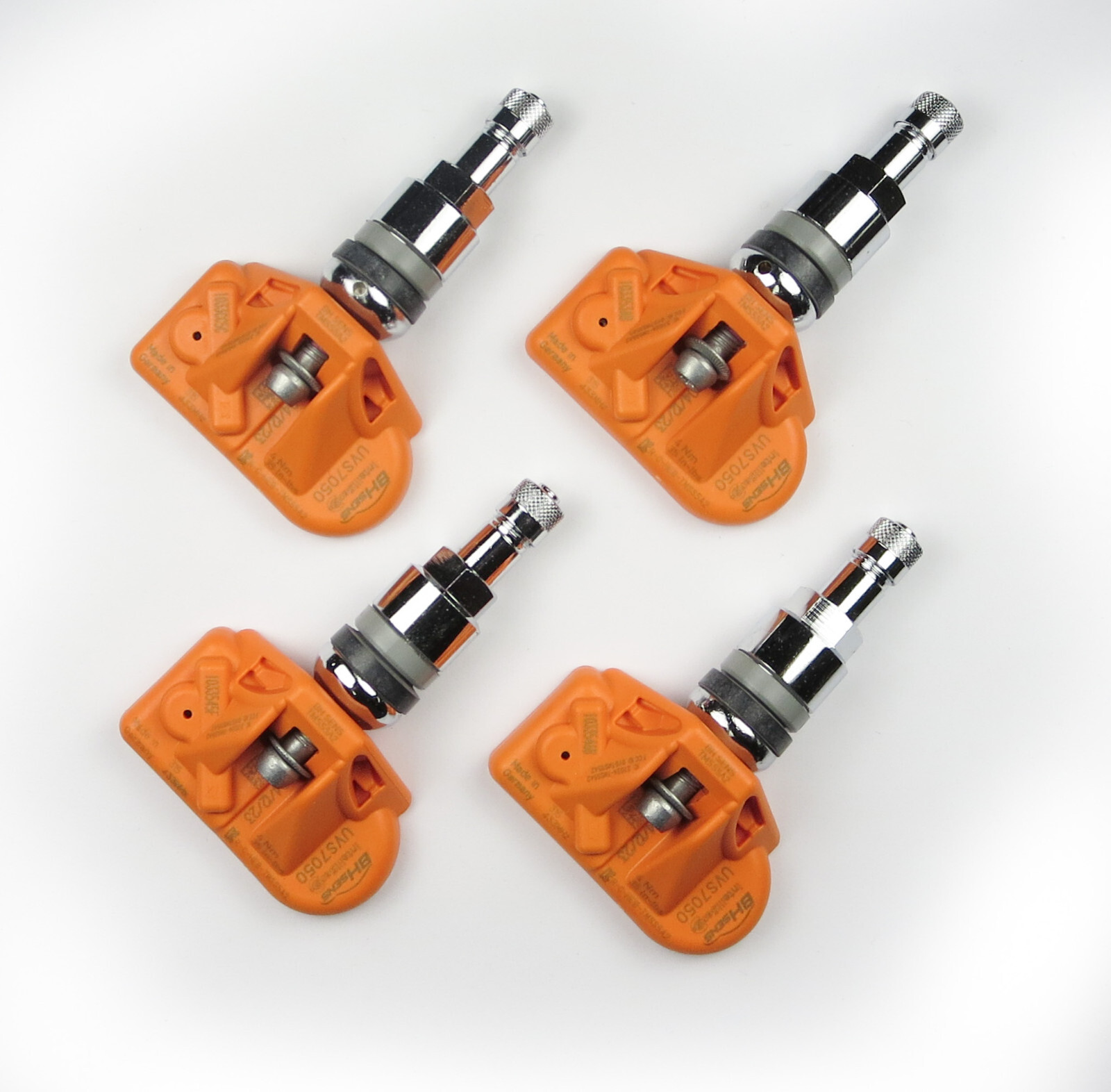 New Chrome Stem TPMS Set 433mhz Fits 2011 2012 2013 Audi R8 4.2 5.2 GT V8 V10