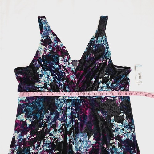 Covington Women's Purple Floral Sleeveless Maxi Dress Size XL - Picture 6 of 13
