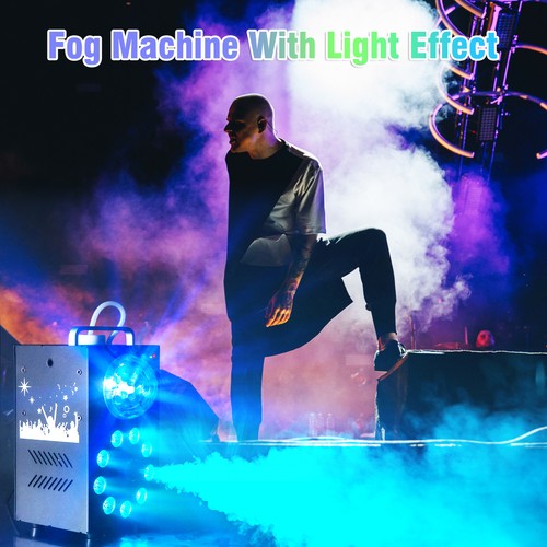 700W Stage Fog Machine Smoke Machine with Disco Ball Lights LED RGB Light Remote - Picture 9 of 13