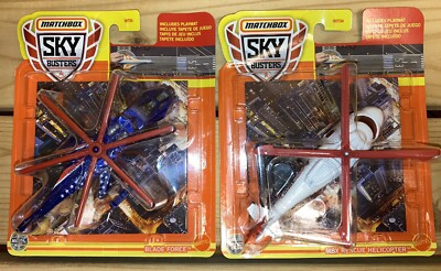 Lot Of 2 Matchbox Sky Busters Helicopters MBX Rescue & Blade Force Rare 2023