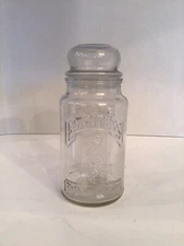 1981 Planters Peanuts 75th Anniversary 8” Tall Flat Lid Jar