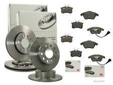 NK Bremsenset vorne und hinten Bremsscheiben + Bremsbeläge für AUDI SEAT SKODA