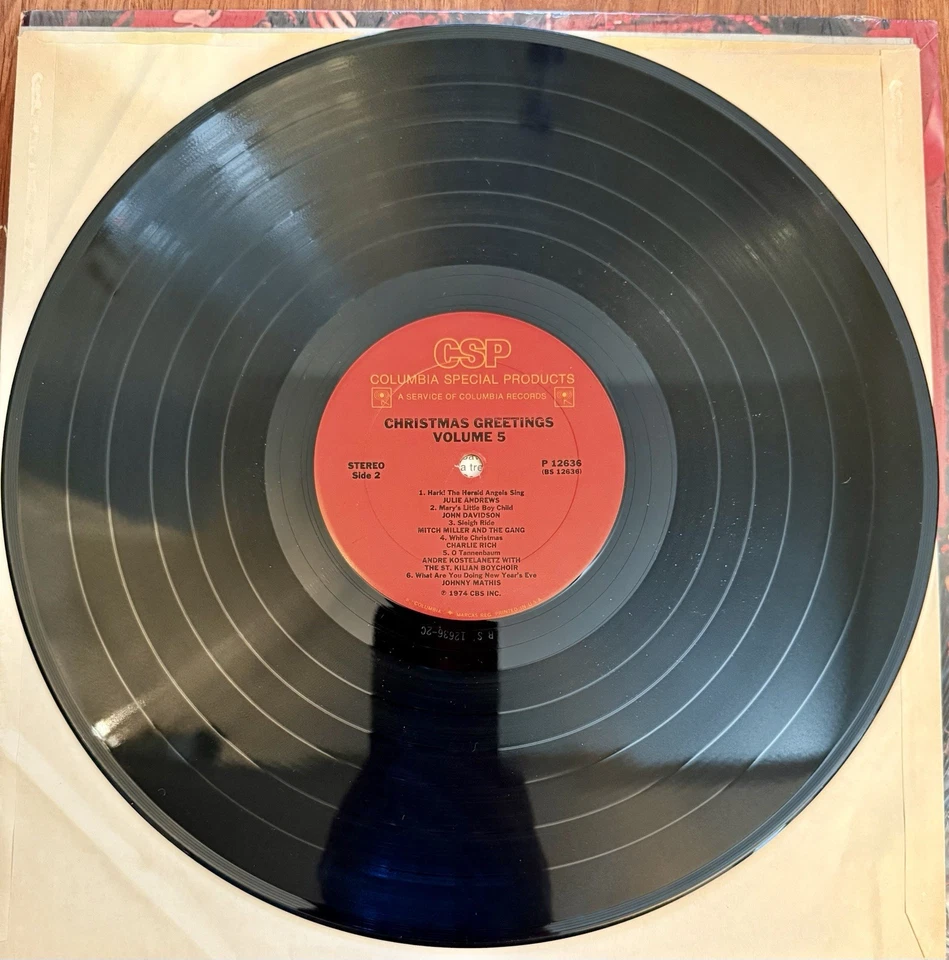 Christmas Greetings Vol. 5 LP, 1974 CBS Records. Ray Conniff Mitch Miller NM - Image 4 of 4