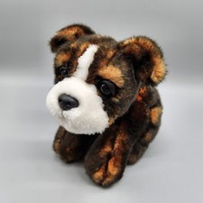 FAO Schwarz 5th Avenue Boston Terrier Plush Black Brown 10" Puppy Dog Beanbag