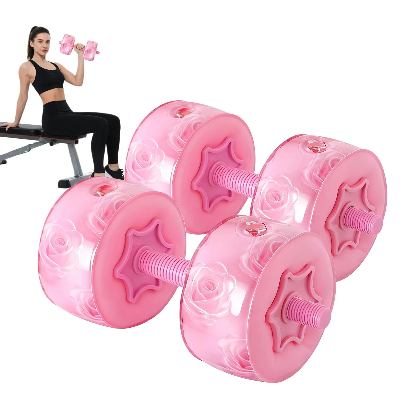 Water Filled Dumbbells Set for 2025 New Version, Travel Weights Adjustable Wa...