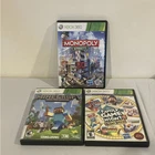 Lot Of 3 Xbox 360 Library Copies: Minecraft Monopoly Streets Family Game Night 4