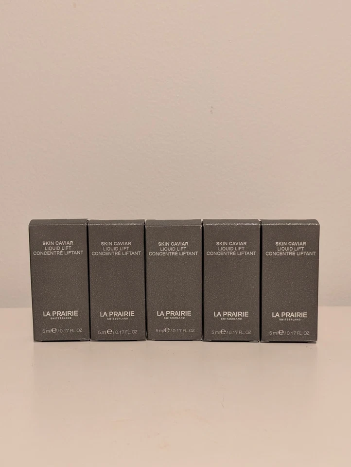 ⭐ NUEVO 5 x La Prairie Skin Caviar Liquid Lift 0.17oz / 5ml = 0.85 oz / 25 ml TOTAL Foto 2 de 3