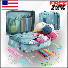 Crochet Hooks Knitting Starter Kit, Ergonomic Soft Grip Handle Crochet Tools DIY