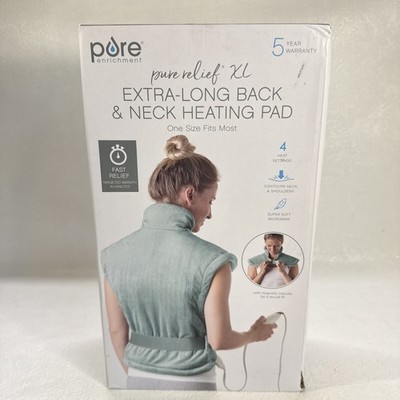 Pure Relief XL Extra-Long Gray Elastic Belt Back & Neck Heating Pad One Size