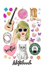 The Eras Tour Cute Collage Notebook: Suitable for Kids, Teens, Adults - 110 ...