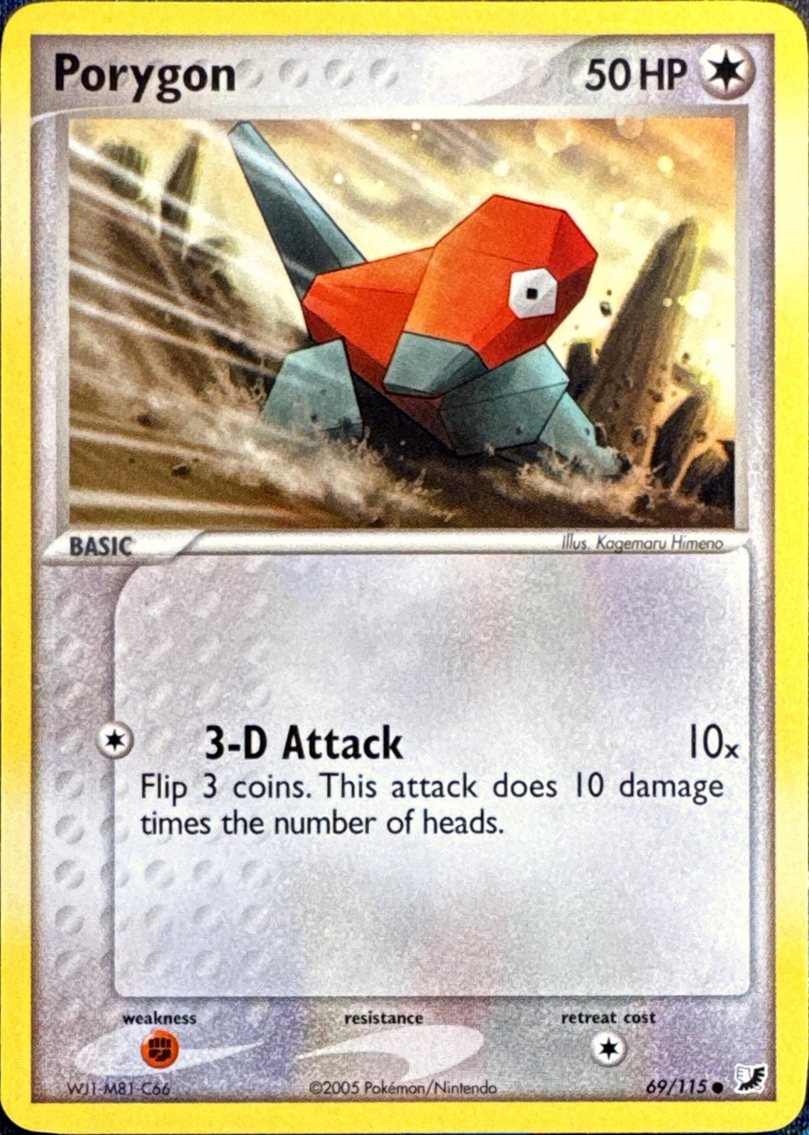Porygon 69/115 Common Unseen Forces Pokemon Near Mint