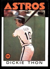Dickie Thon 1986 Topps #166 Houston Astros MLB READ FREE SHIPPING AutographDen