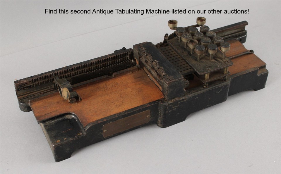 Antique Early IBM Computer Electric Tabletop Key Card Punch Tabulating ...