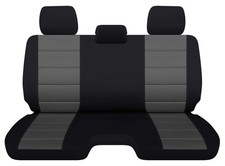 Truck Bench Seat Covers 2 Tone Black-charcoal Fits 05-15 Toyota Tacoma Bench 3hr