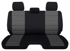 Truck bench seat covers 2 Tone black-charcoal fits 05-15 Toyota Tacoma bench 3HR