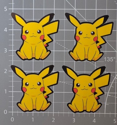 Pikachu Decal Pokemon Vinyl Waterproof Glossy Laminated Sticker  2.25 Inch - US