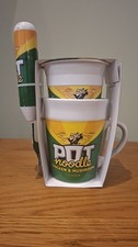 Pot Noodle Chicken & Mushroom Mug & Spinning Fork Gift Plus the noodles Set New