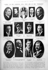 Antique Old Print Women Mp.S Peeresses Commons Varied Election Results 1923