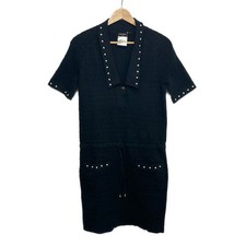 CHANEL P53686 Black White Women's Dress