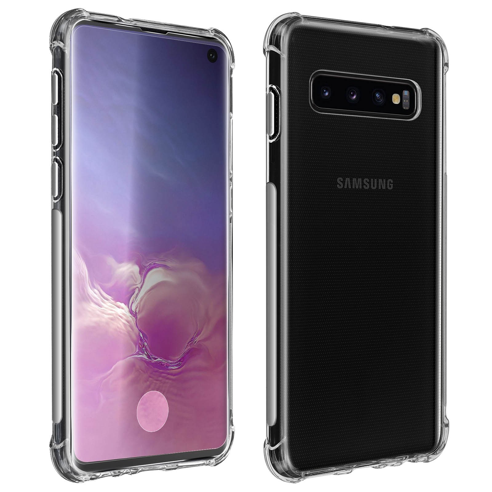 Film verre trempé Galaxy S10 et coque anti-choc pour éviter les fissures
