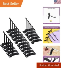 20Pcs Heavy-Duty Black Slatwall Hooks - 4 Inch Design for Maximum Durability