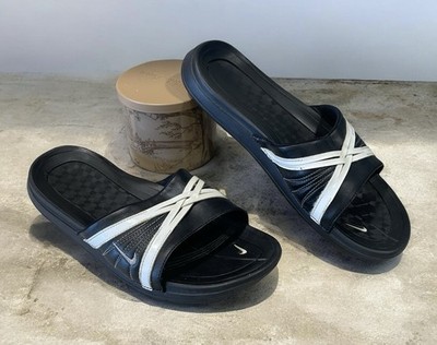 Nike Unisex Slide Sandals Men s 8, Women s 9 -Black/ White Summer Casual Wear