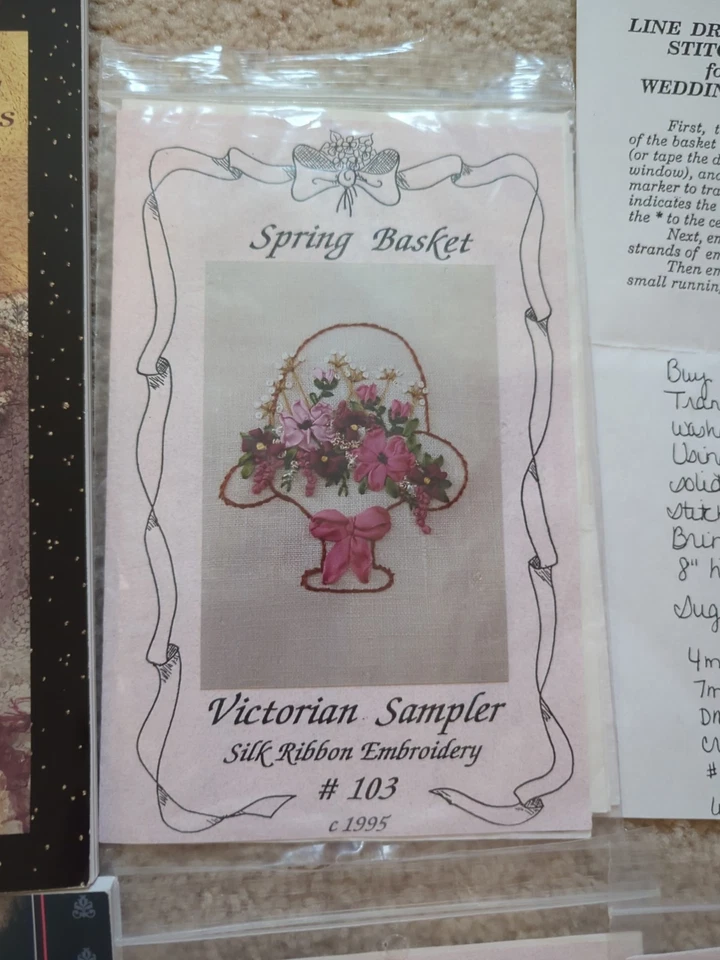 HUGE Lot~SILK RIBBON EMBROIDERY~Books+ PATTERNS+ Transfers+ RIBBON~SEE 22 PICS!  - Image 4 of 4