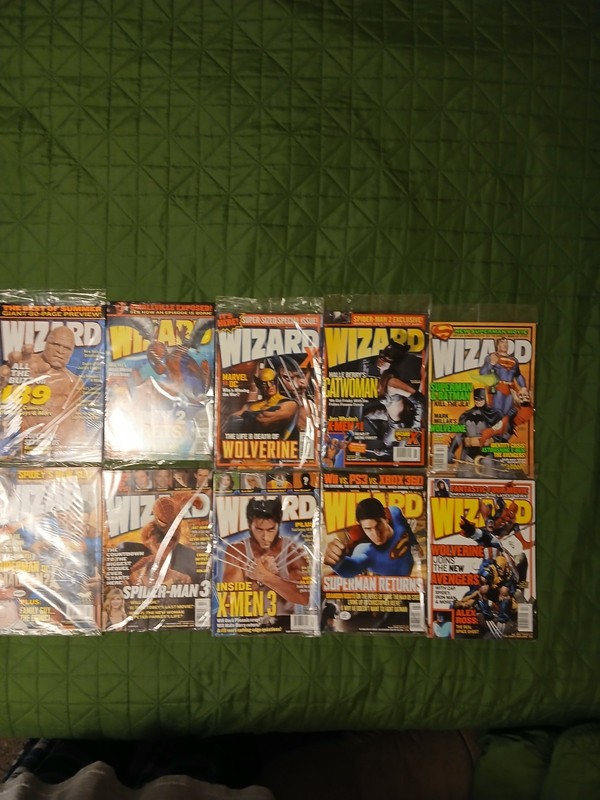 Wizard Magazine Comic Book Lot of 10 Issues Still Sealed Never Opened