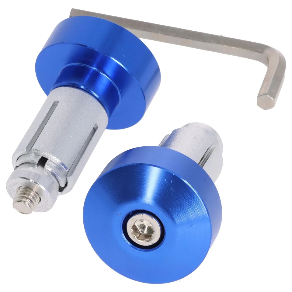 Lenkerenden Lenkergewichte 2x 42,5g für Lenker 13-19 mm blau für Motorrad Quad - Bild 2 von 4