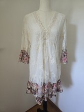 Forever Young Boho Spitze Kleid Gr M Creme We...