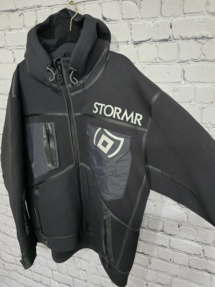 Stormr Strykr Special Edition Jacket Mens 2X Black Neoprene Waterproof Fishing  - Image 4 of 4