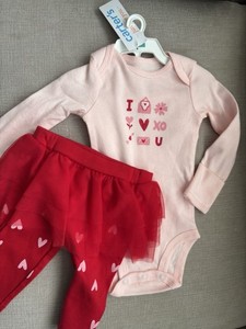 NWT Carter’s Baby Girl 3 Month Valentine’s Day One Piece with Pants, Tutu