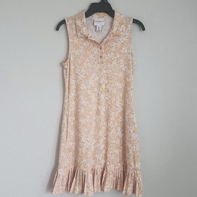 Laura Ashley Dress Women s Small Floral Sleeveless Missing Button Has A Spare