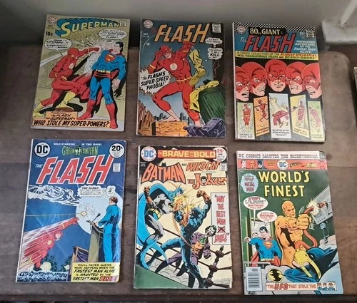 Vintage DC Comics Lot Flash Superman Brave and the Bold World's Finest Gems