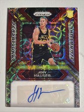 2023-24 Prizm Sensational Signatures Red Choice 75/88 Joey Hauser Rookie Auto