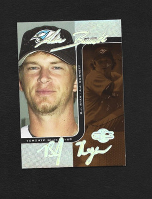 2006 Topps Co-Signers A.J. Burnett #79 Hyper Silver & Bronze /75 - B.J. Ryan